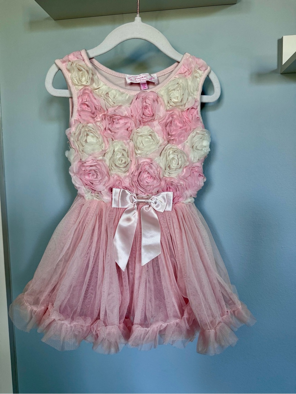 Popatu Pink Kids' Soutache Pettidress, Size 24 Months